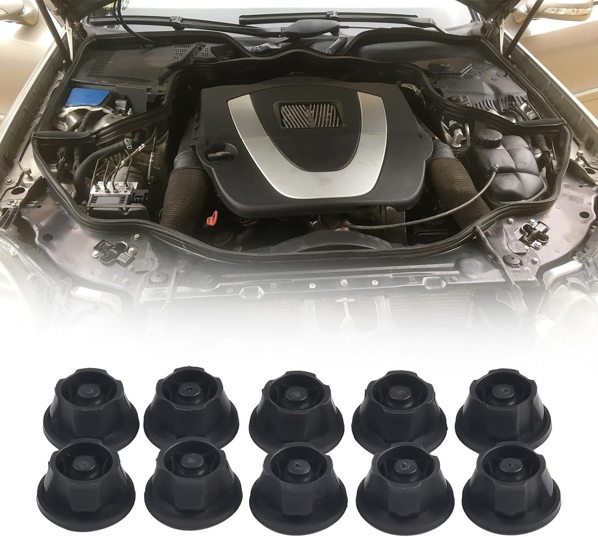 ya 4 8.14 Replace Your Damaged for MERCEDES Engine Cover Grommets Easy and Reliable