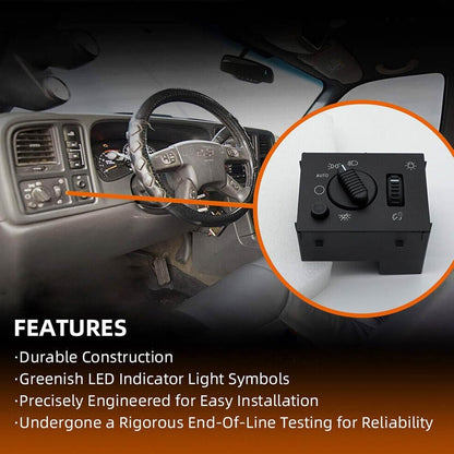 ya 13 9.15 zhengce Green LED Headlight Switch for 03-06 for Chevy Silverado Suburban Tahoe Si