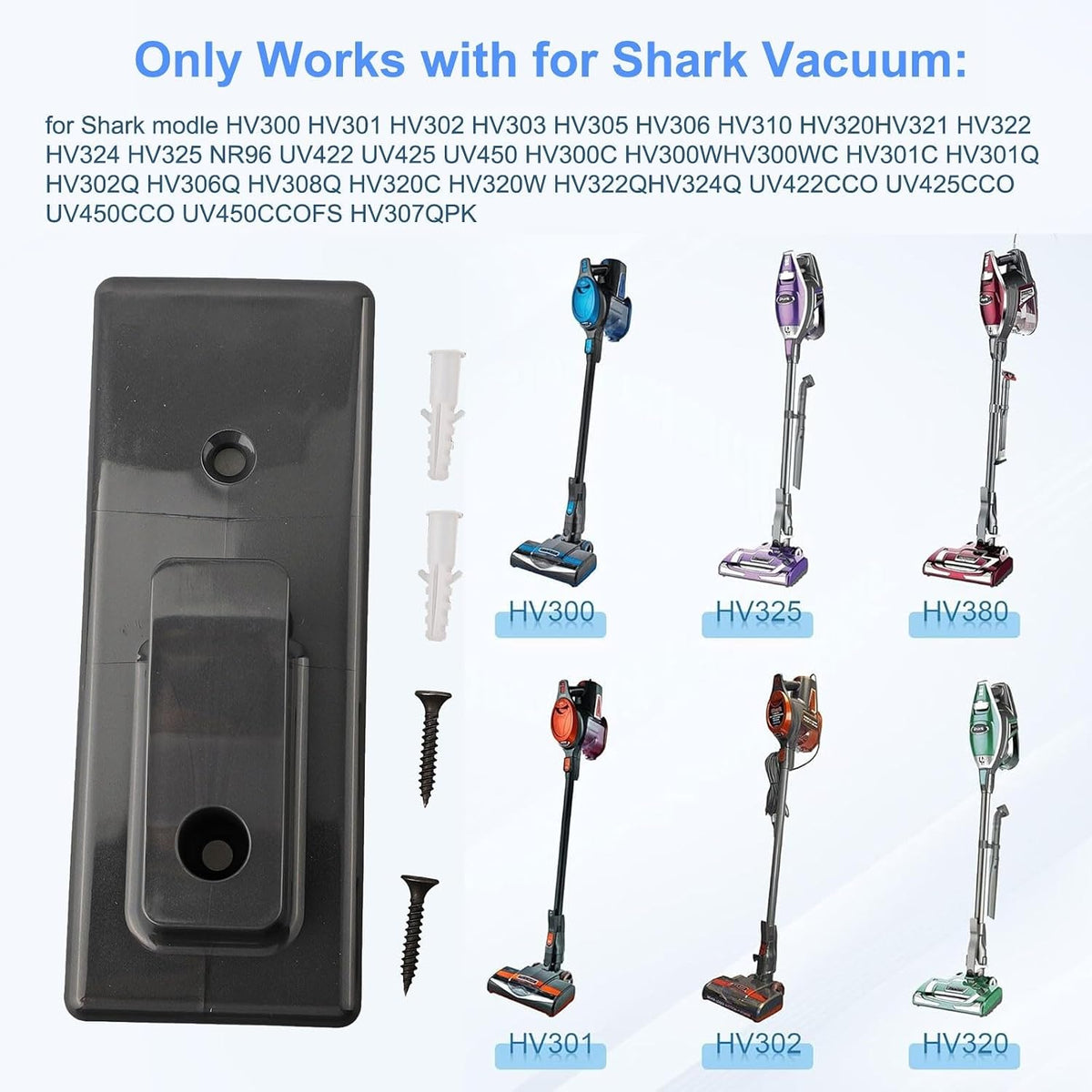 ya 26 10.21 baidi Wall Mount Hanger Hook Kit for Shark for Rocket Vacuum HV300 HV302 HV322 HV380