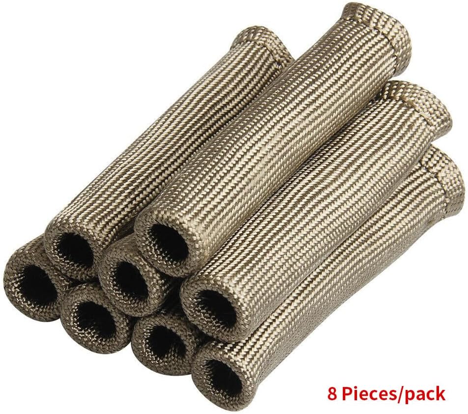 ya 4 8.10 8 PCS Synthetic Spark Plug Wire Boots Protector Sleeve Heat Shield Cover