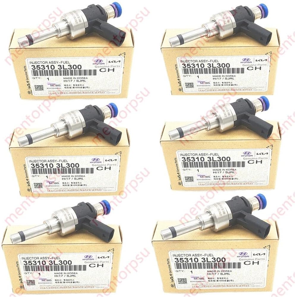 ya 10 9.16 baidi 6-Pack Fuel Injectors for 2017-2020 for Hyundai for Genesis G80 3.8L 35310-3L300-