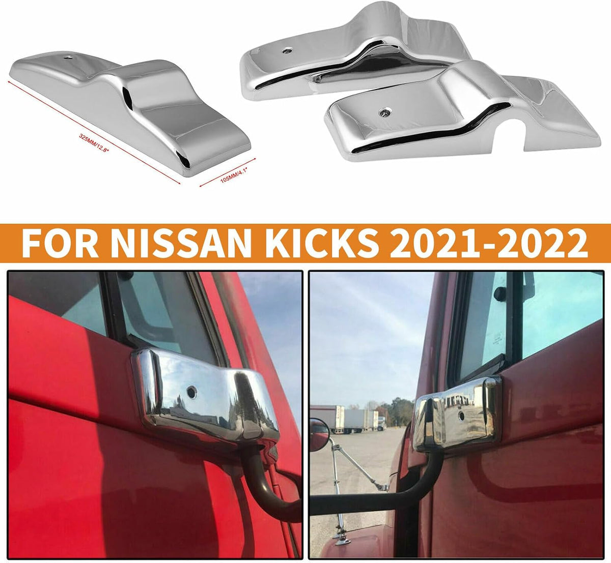 ya 11 9.14 baidi2pcs L+R Side Chrome Door Mirror Cover Bracket for Freightliner Columbia Century