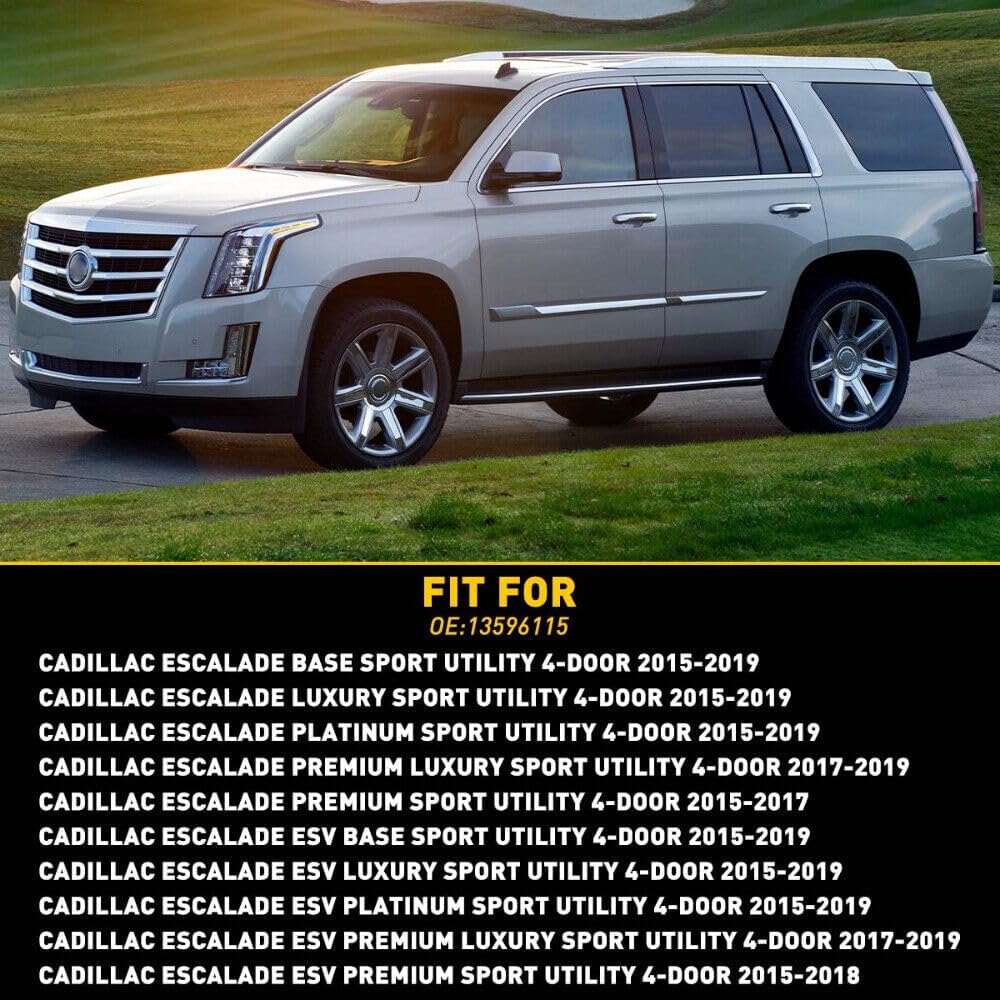ya 2 8.15 for 2015-2019 for Cadillac for Escalade EOA Chrome Front Door Handle Lock Cylinder Cover