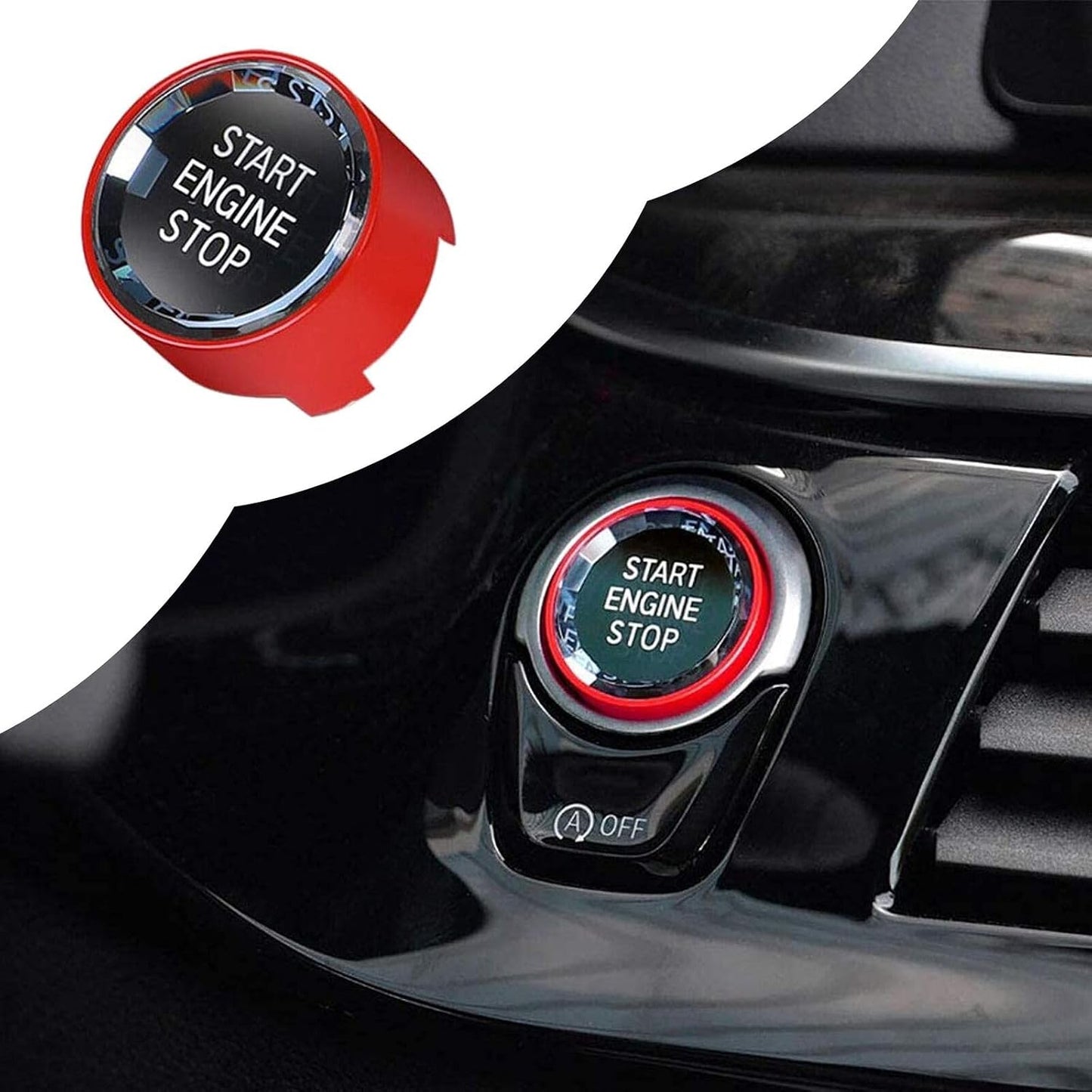 ya 8 8.24 baidi Crystal Engine Start Stop Ignition Push Button Cover for BMW F/G Chassis F10 F30