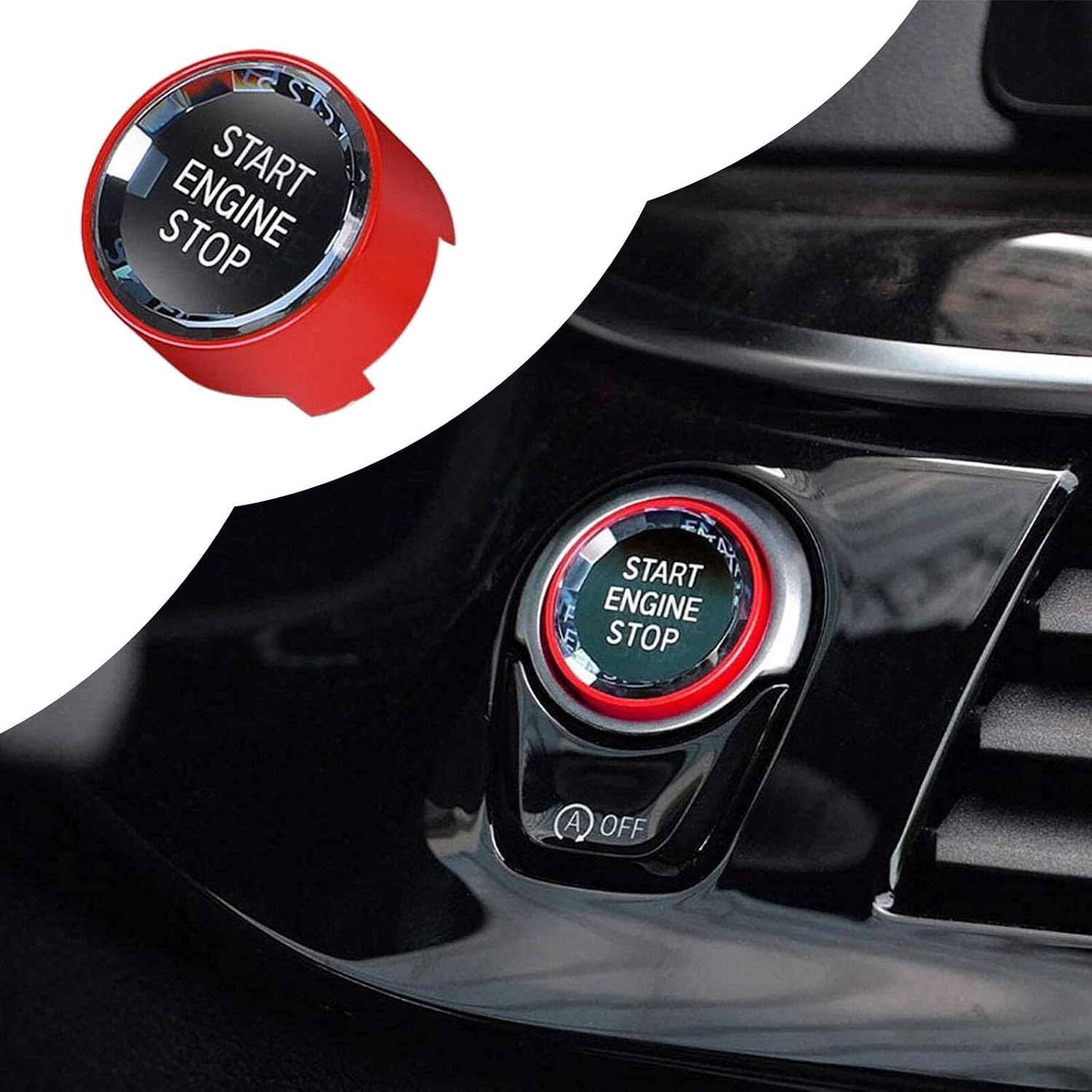 ya 8 8.24 baidi Crystal Engine Start Stop Ignition Push Button Cover for BMW F/G Chassis F10 F30