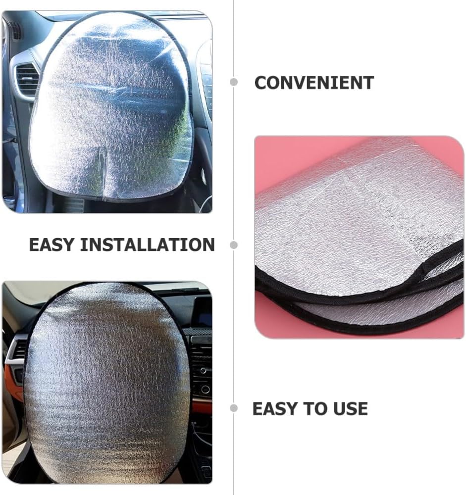 ya 4 8.14 Steering Wheel Sun Visor Cooling Cover Aluminum Foil Sunshade Sleeve