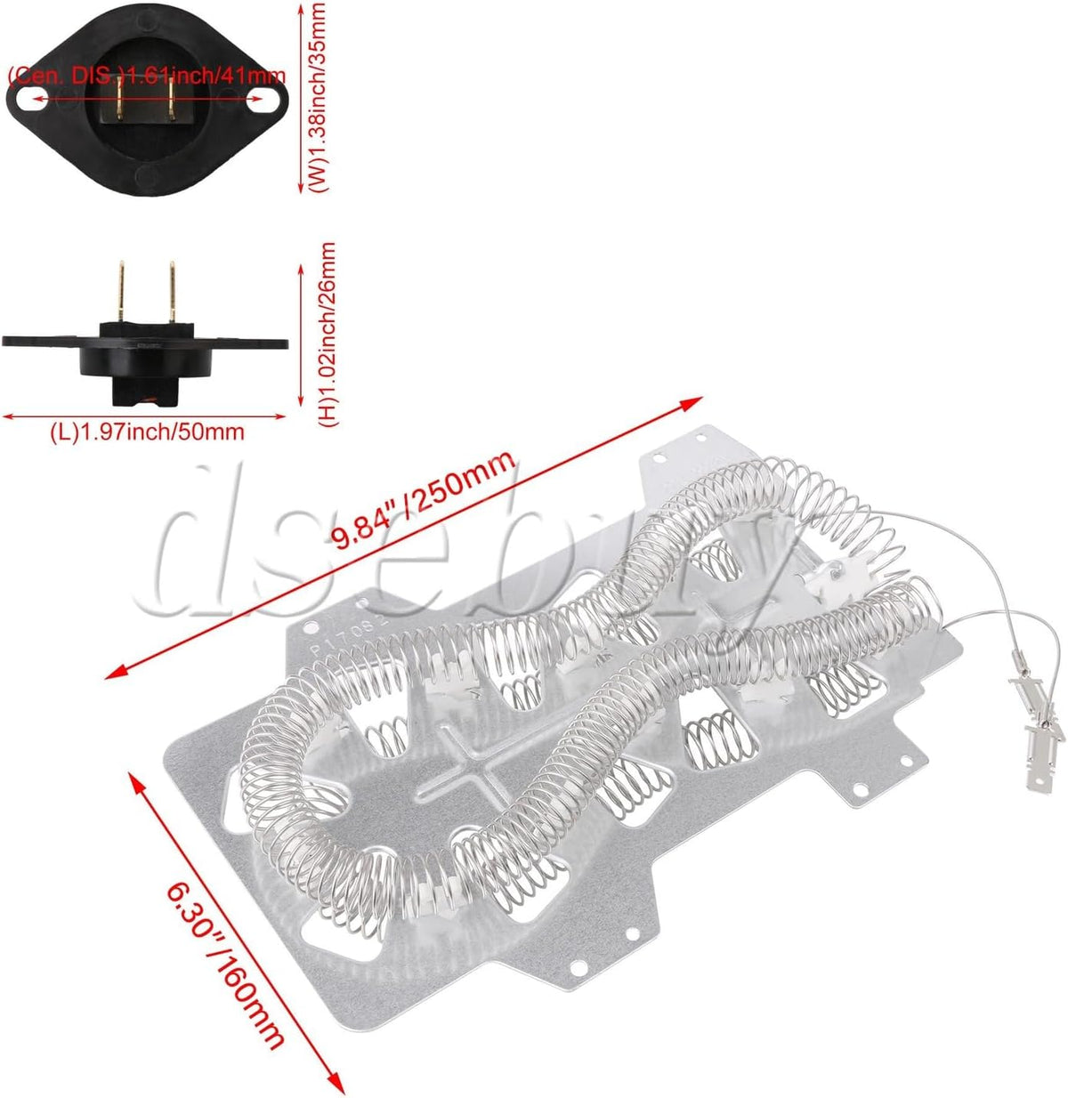 ya 26 10.21 baidi Dryer Thermistor DC32-00007A & Heater Element Replacement for 35001119
