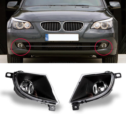 ya 10 9.16 zhengce For E60 E61 08-10 Clear Lens Pair Bumper Fog Driving Light Lamp Replacement
