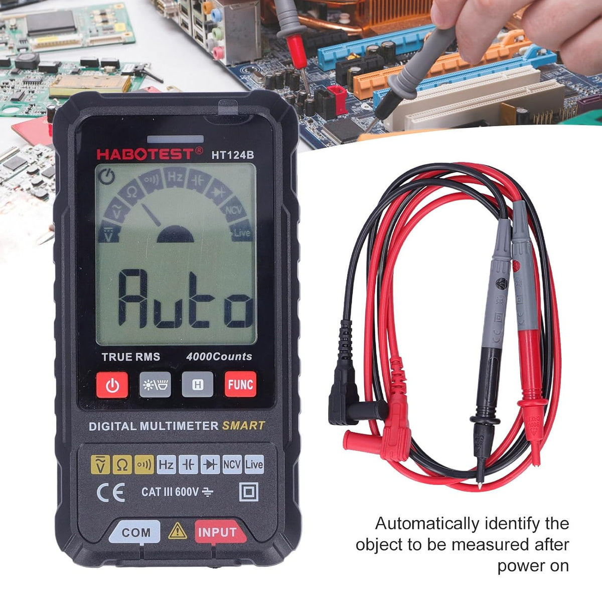 ya 16 10.20 baidi HT124B Auto Range Portable Digital Multimeter True RMS for Smart Multimeter A2M3