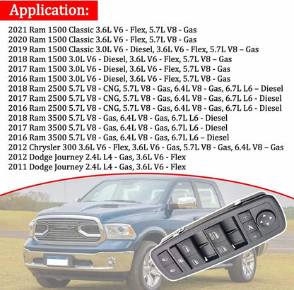 ya 14 9.20 zhengce Driver Side Master Power Window Switch 11 Pin for 2016-2018 for Ram 1500 2-1