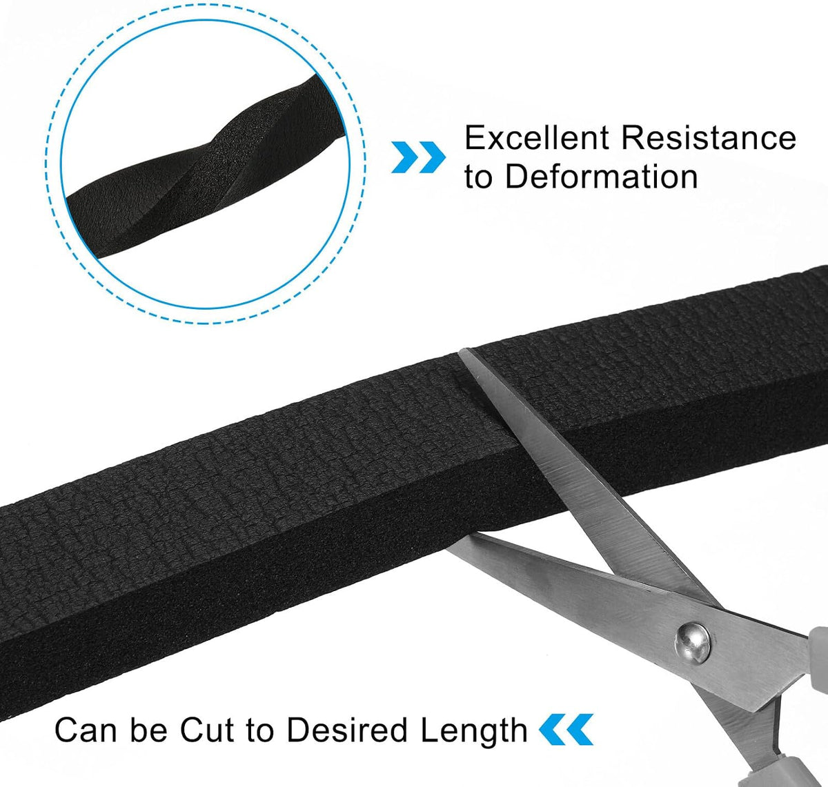 ya 26 10.21 baidi Weather Stripping for Doors, 1 Roll 1 W x 3/4 T Foam Seal Tape(6.56 Ft)