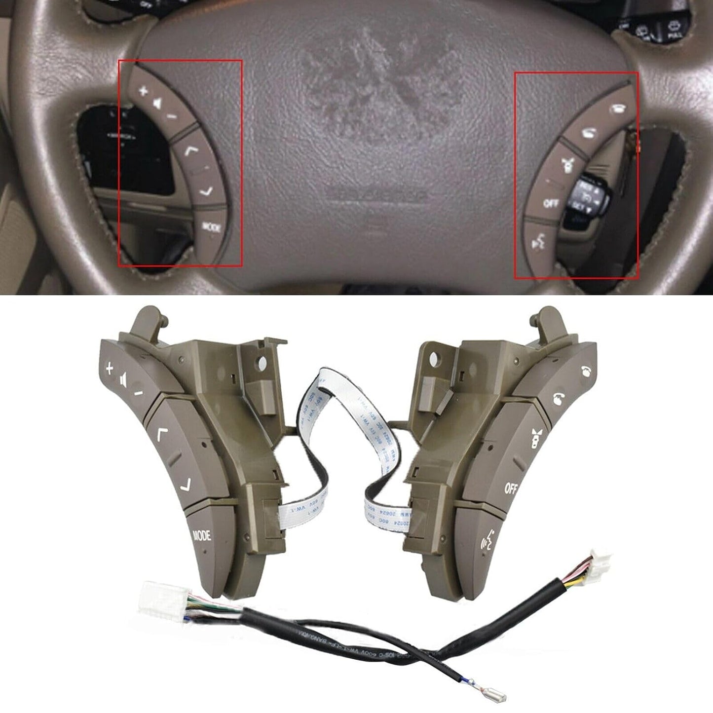ya 6 8.24 baidi Brown Steering Wheel Switch fits for Toyota Highlander Land Cruiser for Lexus GX470 at