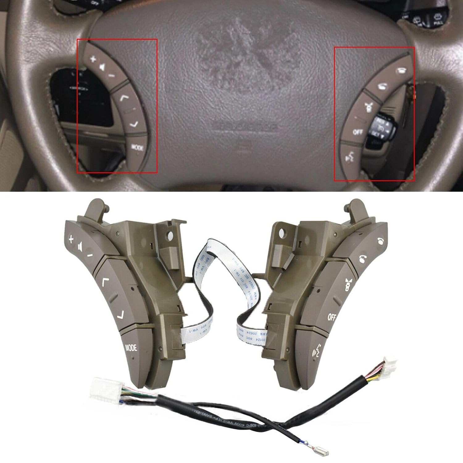 ya 6 8.24 baidi Brown Steering Wheel Switch fits for Toyota Highlander Land Cruiser for Lexus GX470 at