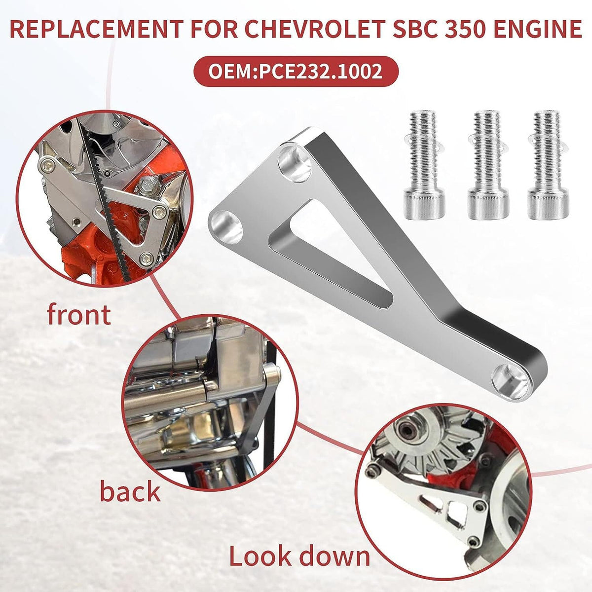 ya 10 9.16 baidi Suitable for SBC for Chevrolet 350 5.0L 5.7L Long Water Pump Lwp Aluminum Generator Bracket kit