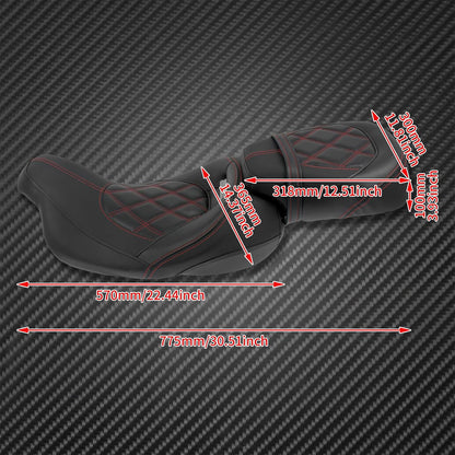 ya 4 8.8.2 Two Pieces Driver Passenger for SEAT Fit for Harley Touring Road Glide 2009-2021