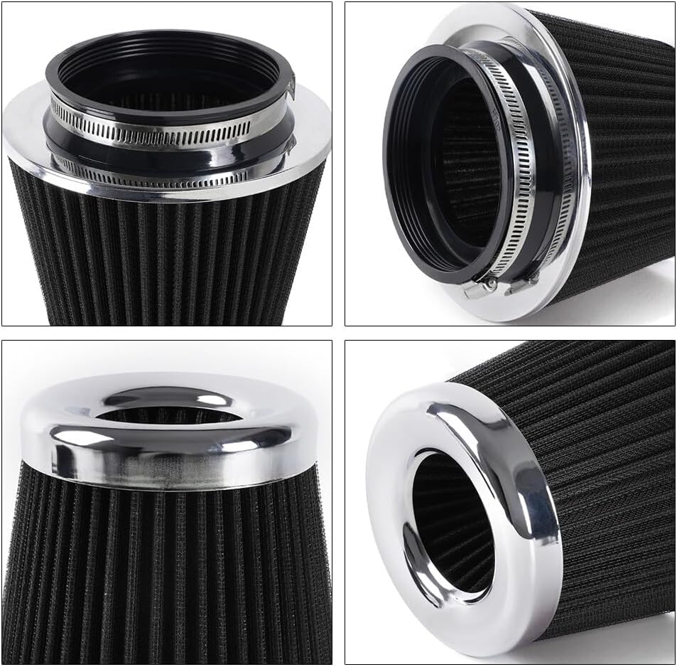ya 13 9.15 baidi BLACK High Flow Per for MAN ce Cold Air Intake Air Filter 3, 3.5, 4 In, 5 Tall