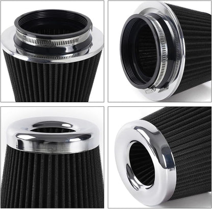 ya 13 9.15 baidi BLACK High Flow Per for MAN ce Cold Air Intake Air Filter 3, 3.5, 4 In, 5 Tall