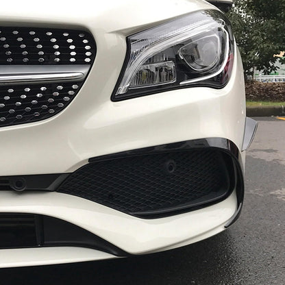 ya 2 8.15 Front Bumper Side Canards Fin Cover Trims for Benz CLA CLA200 220 250 2016-2019