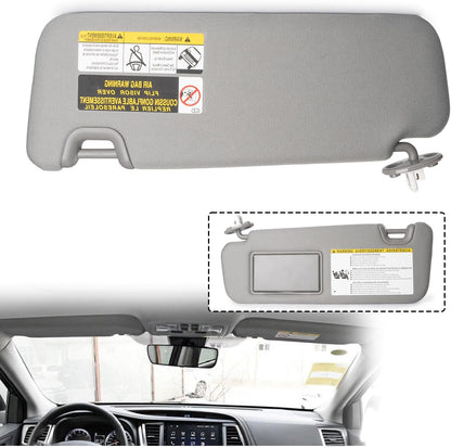 ya 11 9.14 baidifor Toyota 14-19 Highlander Left Gray SUNVISOR W/Light 74320-0E074-B0