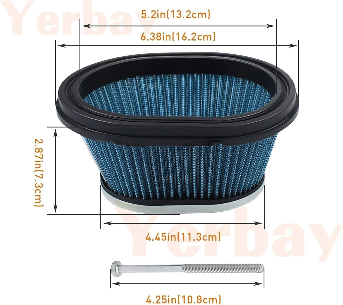 ya 23 10.7 baidi Air Filter for Yamaha Breeze 125 YFA125 YFA1 1989/1991-2004, Grizzly 125 YFM125