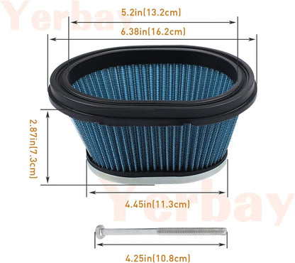 ya 23 10.7 baidi Air Filter for Yamaha Breeze 125 YFA125 YFA1 1989/1991-2004, Grizzly 125 YFM125