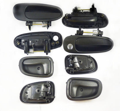 ya 5 8.10 New Door Handle Black Exterior and Interior Kit 8 Pieces for Toyota for Corolla 1993-1997