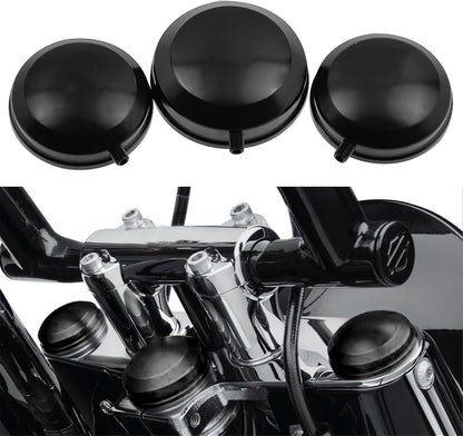 ya 28 10.13 zhengce Black Front Upper Fork Stem Covers Fit for Harley Dyna FXDCI FXDLI FXDWG 20