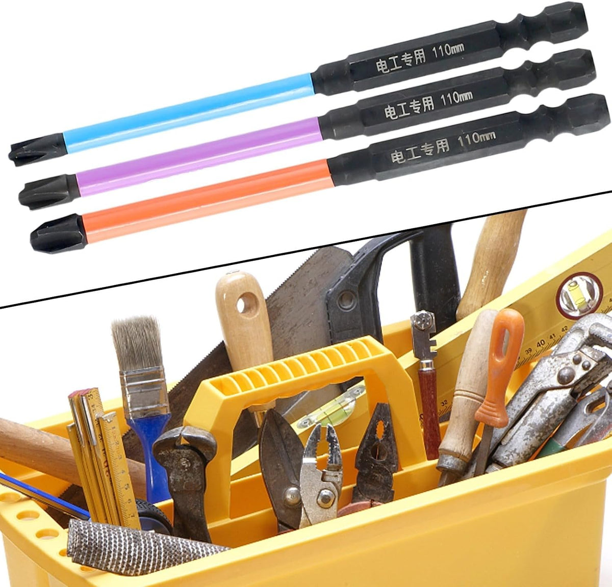 ya 26 10.21 baidi 110mm Magnetic Special Slotted Cross Screwdriver Bit for Electrician PH1 PH2 PH3-2