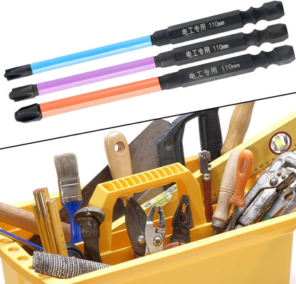ya 26 10.21 baidi 110mm Magnetic Special Slotted Cross Screwdriver Bit for Electrician PH1 PH2 PH3-2
