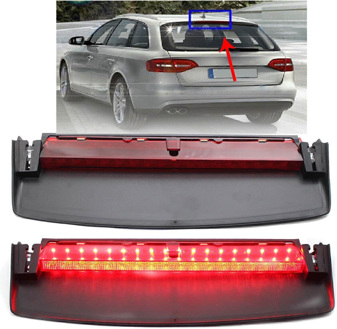 ya 4 8.14 for Audi A4 S4 Sedan 2009-2016 High Mounted 3rd Third Brake Light 8K5945097
