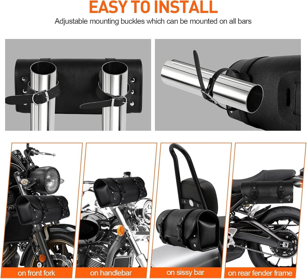 ya 11 9.14 baidiMotorcycle fork side saddle bag tool bag luggage compartment bag suitable for Harley Sportster