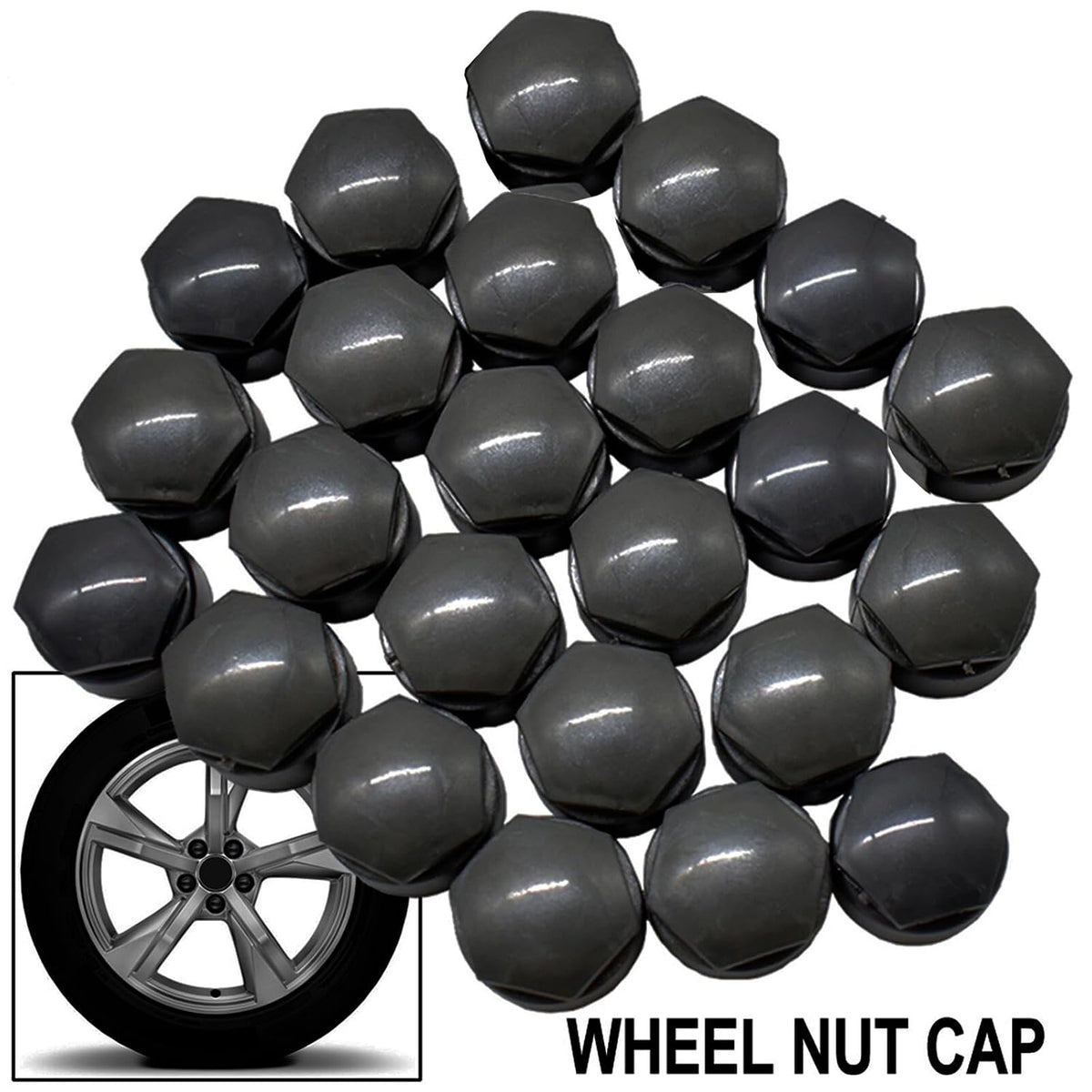 ya 10 9.16 baidi for Audi A4 A6 Q3 Q5 TT Car Wheel Hub Nut Bolt Cap Cover Protector Black 24x25mm