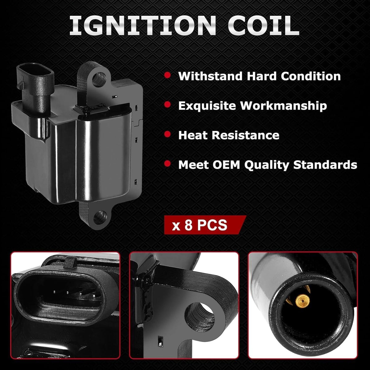 ya 9 10.24 8 Perfor for MAN ce Ignition Coil UF262&Wire Set&Spark Plug for Chevy for GMC for Sierra for Yukon