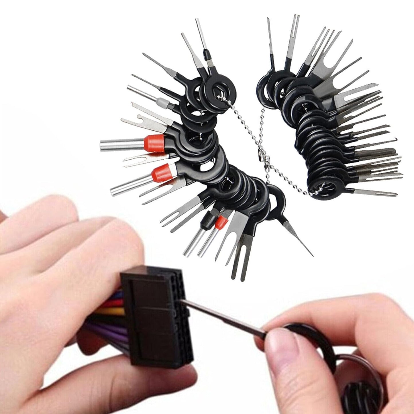 ya 6 8.24 baidi 100pcs Needle Pusher Set Extractor Automatic Terminal Removal Connector Puller Tool