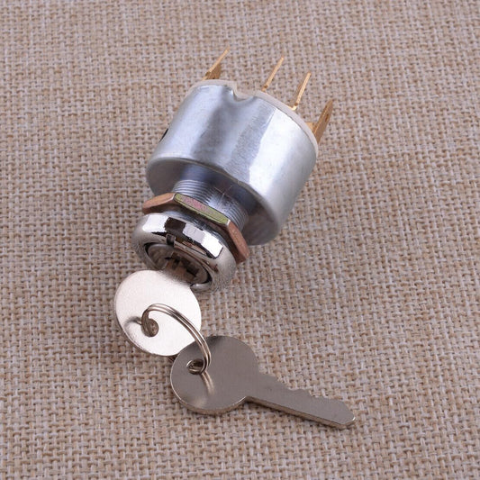 ya 5 8.10 Ignition Key Start Switch with 2 Buttons for Cars, Tractors, Trailers, Boats, Motorcycles