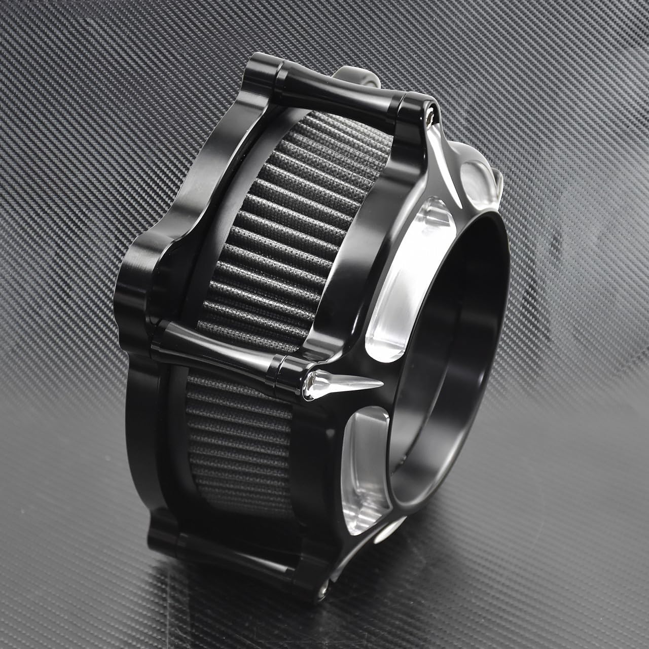 ya 5 8.10 Clear Chrome Air Cleaner Grey Filter Fit for Harley Touring Glide 08-16 FXDLS 17