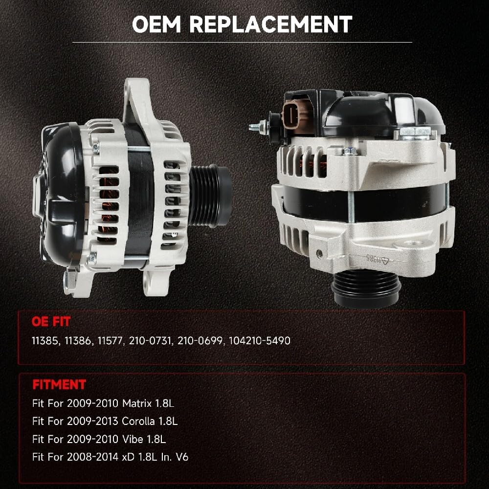 ya 27 10.13 baidi New Alternator for Toyota for Corolla 1.8L 2008 2009 2010 2011 2012 2013 2014 US
