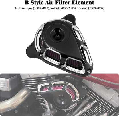 ya 8 8.24 baidi Turnable Air Filter Red Intake for Harley Touring Road Electra Glide 2000-2007