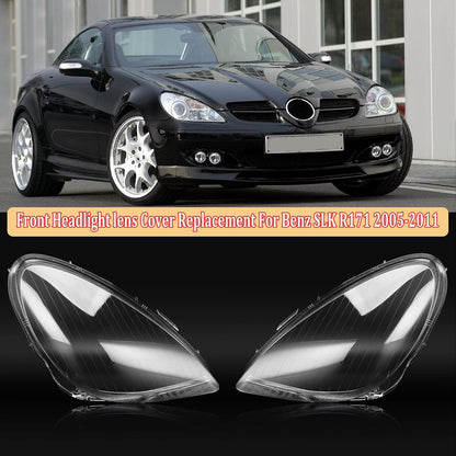 ya 7 8.24 baidi Left & Right Headlight Lens Cover Shell For 2005-2011 for Mercedes-Benz SLK R171