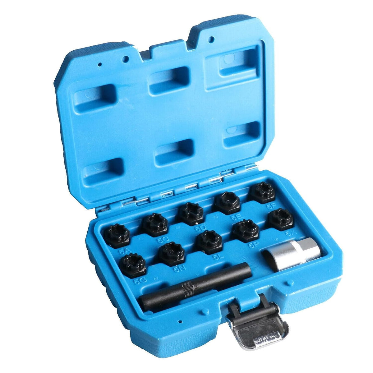 ya 10 9.16 baidi 12pcs Car Wheel Locking Lug Nut Master Set Lock Key Removal Tool Socket Kit