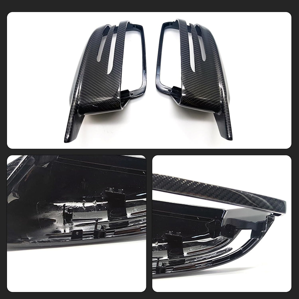 ya 11 9.14 baidiCarbon Fiber Wing Mirror Cover Caps For for Mercedes AMG C63 A45 CLA45 CLS63 E63 SXj