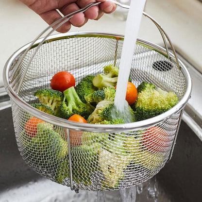 ya 14 9.20 baidi 2 Pcs Portable Basket er Baskets for Cooking Fry Strainer Tray-1