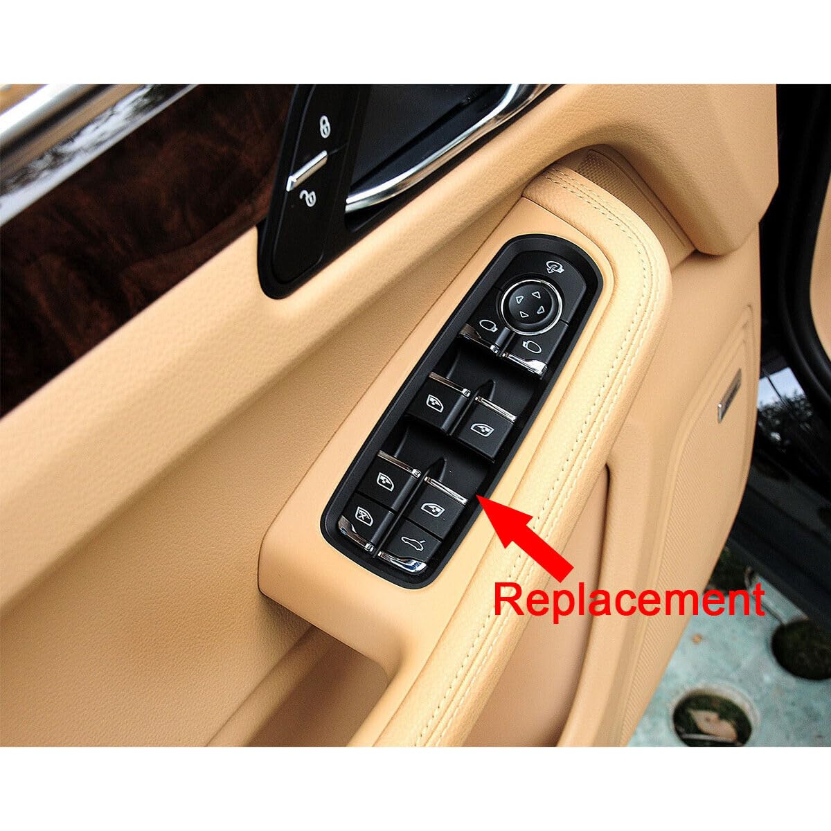 ya 6 8.14 Front Left Window Switch Button Panel Suitable for Porsche Cayenne/Macan/for Panamera 
