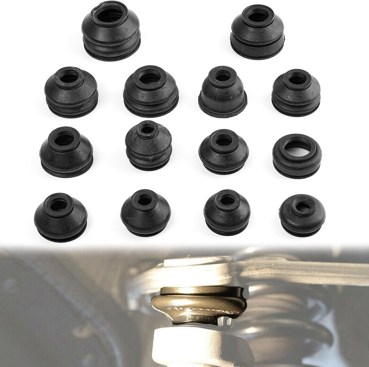 ya 9 10.24 14X Universal Rubber Ball Joint Rubber Dust Boot Cover Track Rod End Set Kits