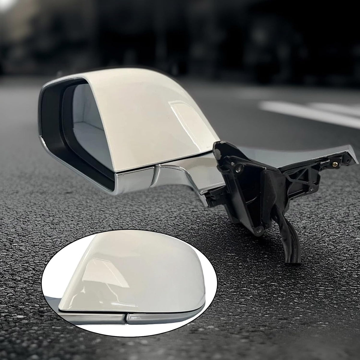 ya 11 9.14 baidiWhite Left Driver Mirror for Tesla Model 3 2017 2018 2019 2020 Heated Power Fold