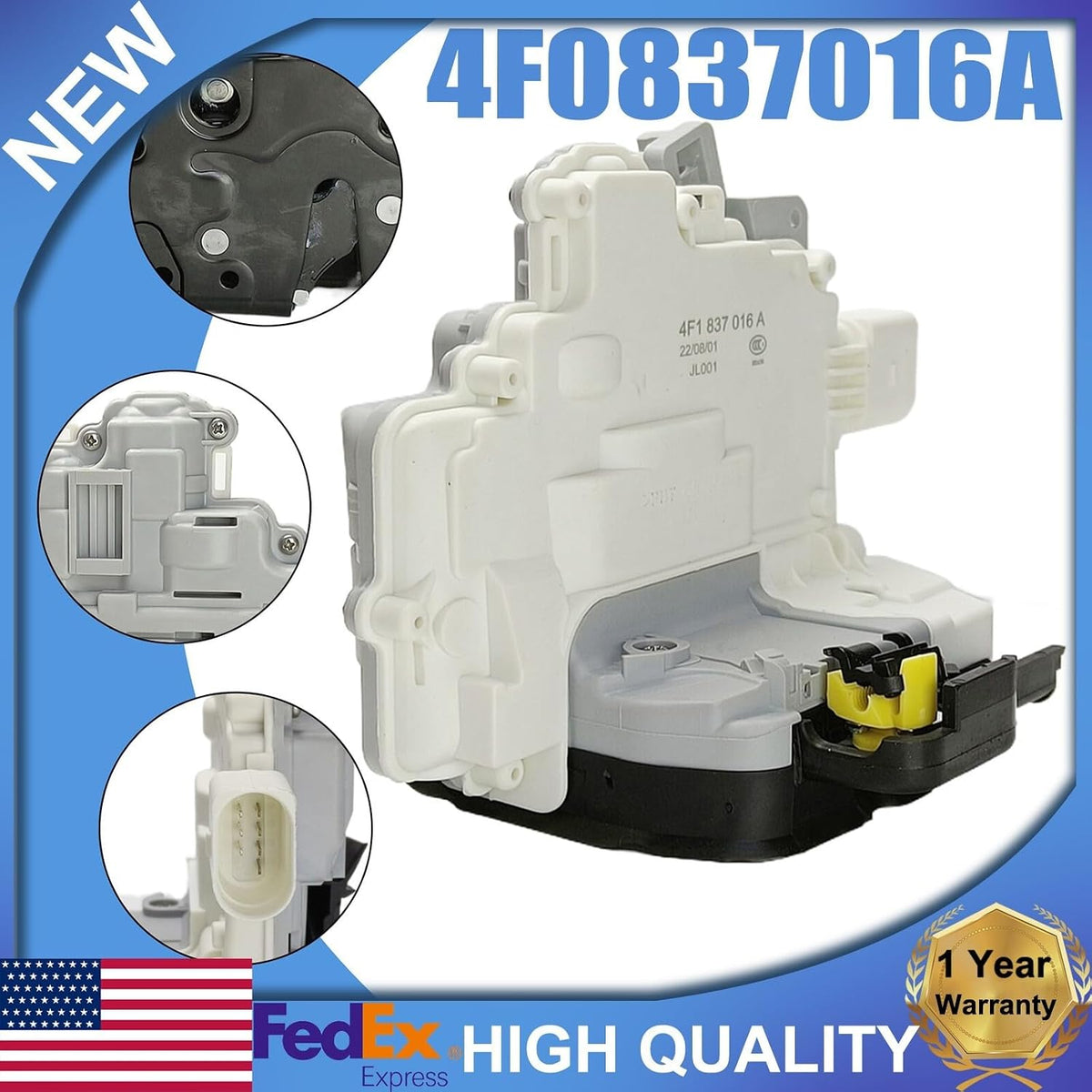 ya 11 9.14 baidiFront Left Door Lock Actuator Latch for Audi A3 A6 S6 for A8 S8 RS3 RS6 4F0837016A