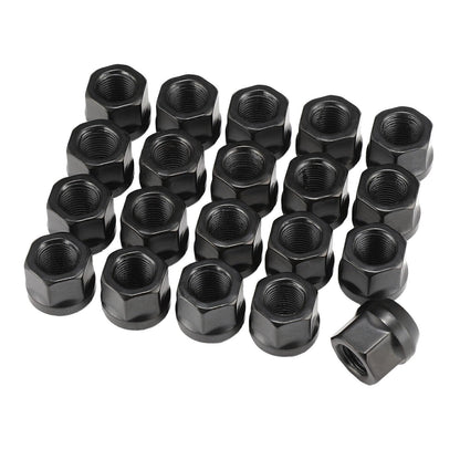 ya 10 9.16 baidi 20x Set Open END Lug Nuts Bulge Acorn 1/2 X20 Wheel NUT Black Finish for Ford