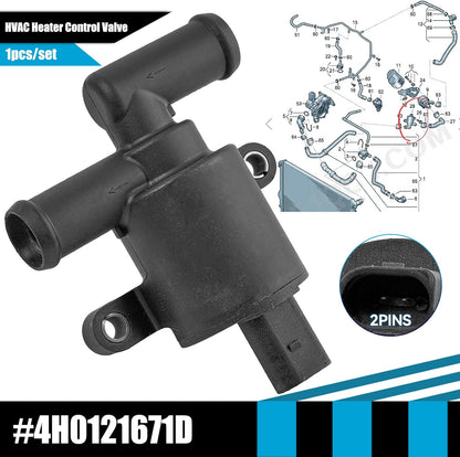 ya 6 8.24 baidi Heater Control Water Valve for Audi A3 A4 A5 A6 Q7 for VW GTI for Tiguan for Golf 4H0121671D