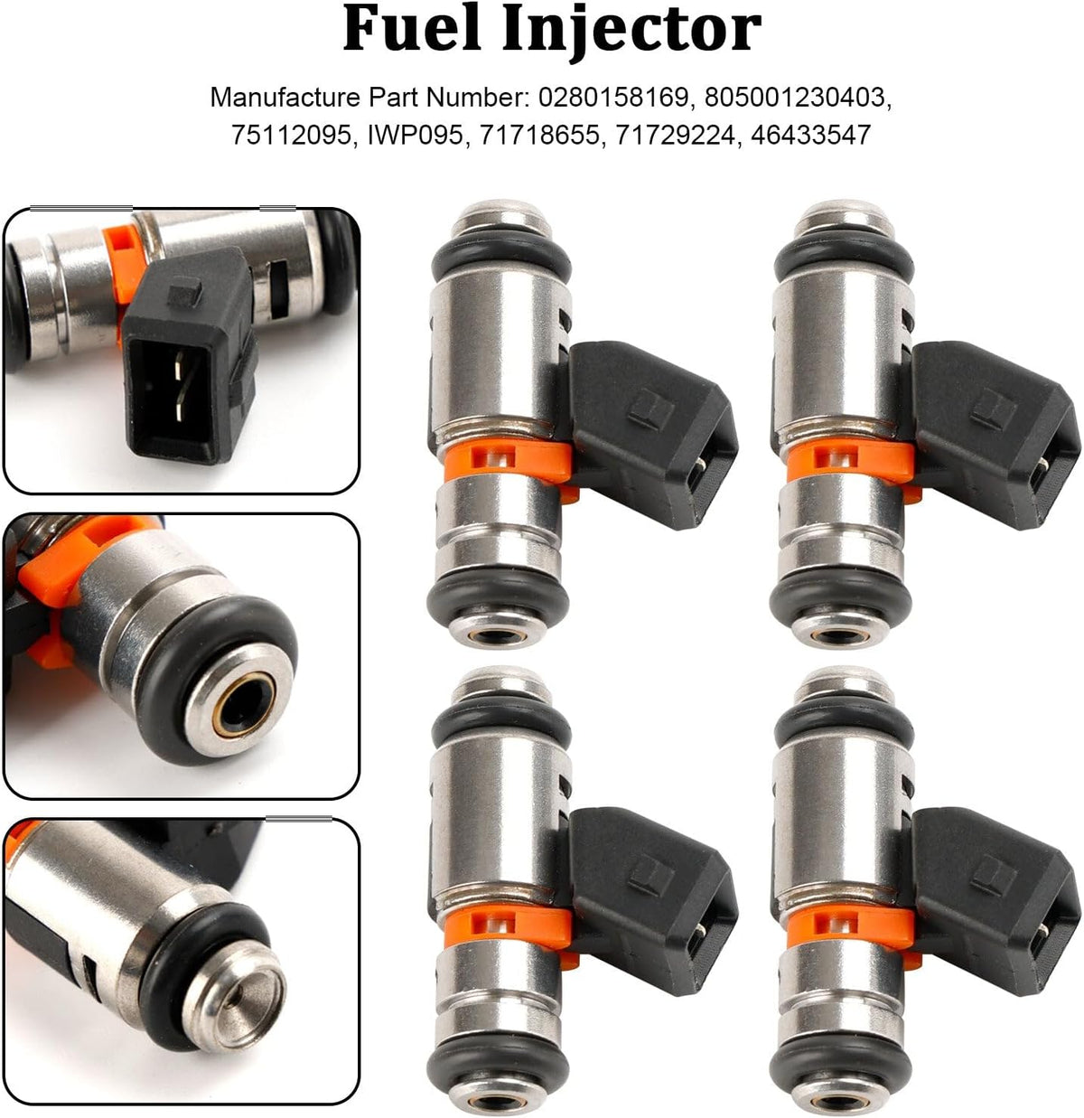 ya 14 9.20 zhengce 4PCS Fuel Injector IWP095 for Fiat Punto 1.4L 2007-2009 for Fiat Palio 1.6-1