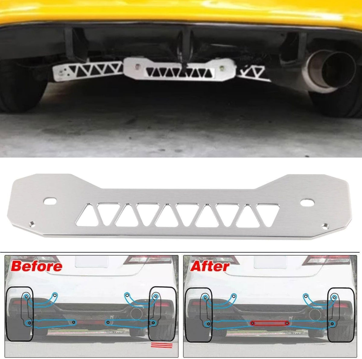 ya 13 9.15 baidi for Honda for Civic FD FB 06-11 Rear Lower Control Arm Dummy Subf for Ram e Brace Tie Bar